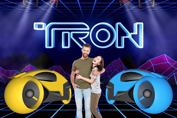 Photo opportunity with Tron background