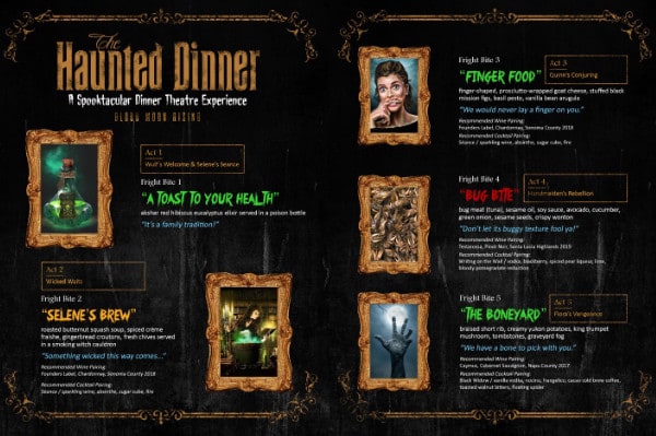 Haunted Bar menu