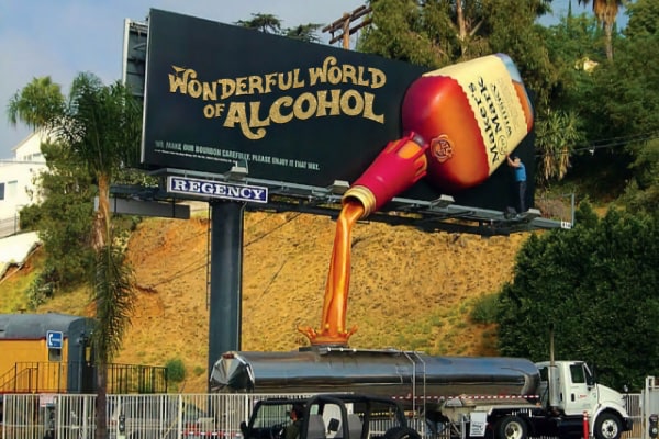 Woderful world of Alcohol billboard